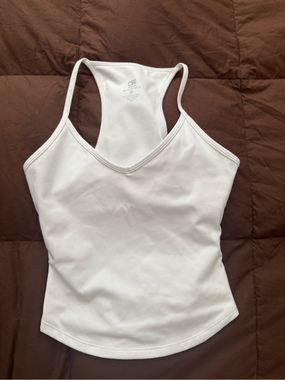 CSB white tank top